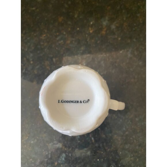 Godinger & Co. 5" Porcelain Cream Pitcher with Embossed Dots - Picture 9 of 9
